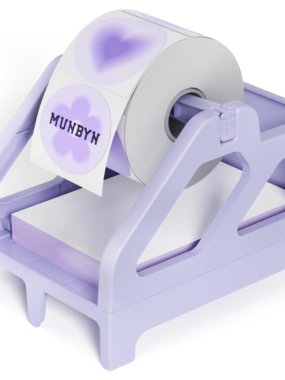 Label Holder for Rolls and Fan-Fold Labels, Purple